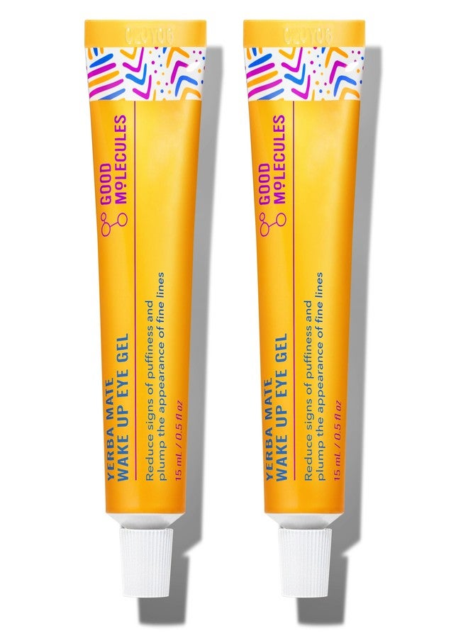Good Molecules Yerba Mate Wake Up Eye Gel Pack 2 – 15 ml Each | Hydrating Under Eye Gel with Hyaluronic Acid & Caffeine for Dark Circles and Puffiness - Image 1